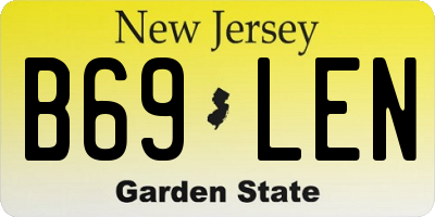 NJ license plate B69LEN