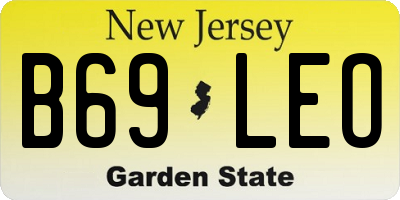 NJ license plate B69LEO