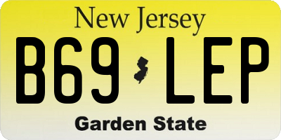 NJ license plate B69LEP