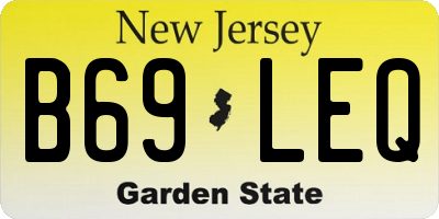 NJ license plate B69LEQ
