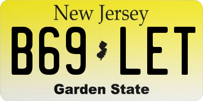 NJ license plate B69LET