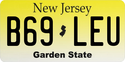NJ license plate B69LEU
