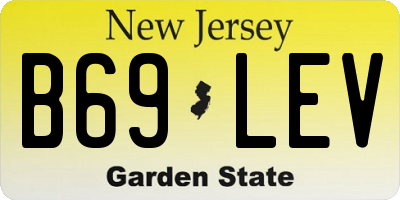 NJ license plate B69LEV