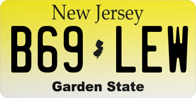 NJ license plate B69LEW
