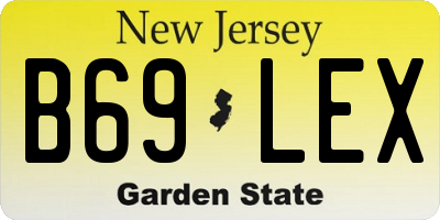 NJ license plate B69LEX