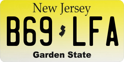 NJ license plate B69LFA