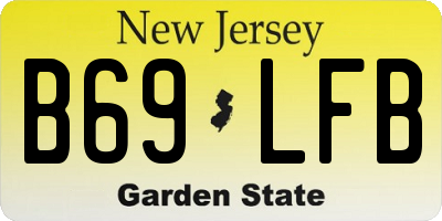 NJ license plate B69LFB