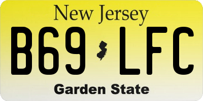 NJ license plate B69LFC