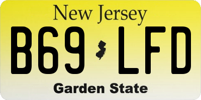 NJ license plate B69LFD