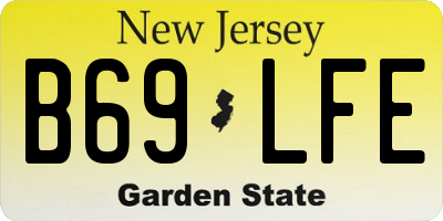 NJ license plate B69LFE