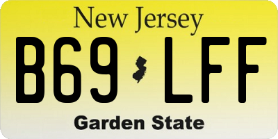 NJ license plate B69LFF