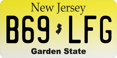 NJ license plate B69LFG