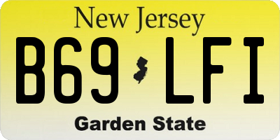 NJ license plate B69LFI