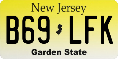 NJ license plate B69LFK