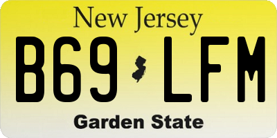 NJ license plate B69LFM