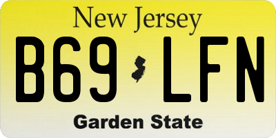 NJ license plate B69LFN