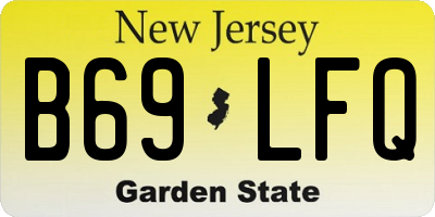 NJ license plate B69LFQ