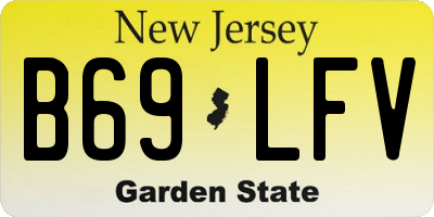 NJ license plate B69LFV