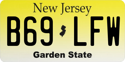 NJ license plate B69LFW