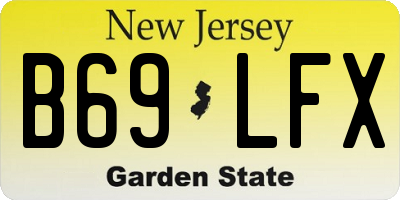 NJ license plate B69LFX
