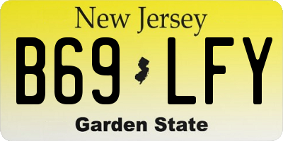 NJ license plate B69LFY