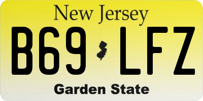 NJ license plate B69LFZ