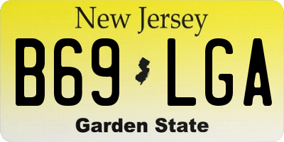 NJ license plate B69LGA