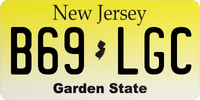 NJ license plate B69LGC
