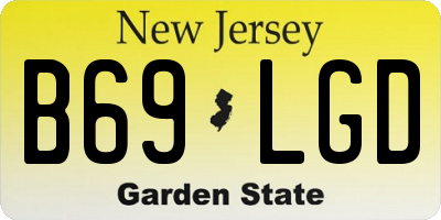 NJ license plate B69LGD