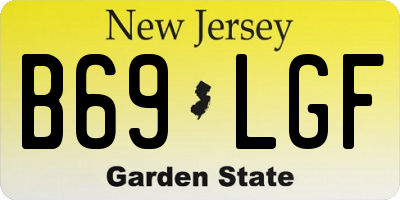 NJ license plate B69LGF
