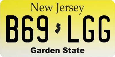 NJ license plate B69LGG