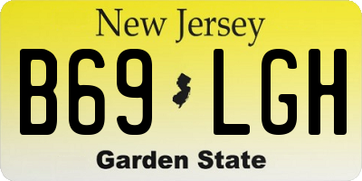 NJ license plate B69LGH