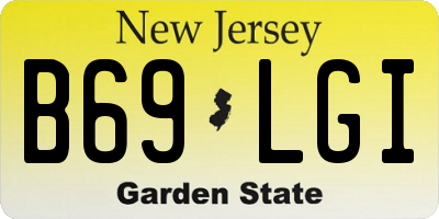 NJ license plate B69LGI