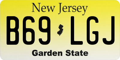 NJ license plate B69LGJ