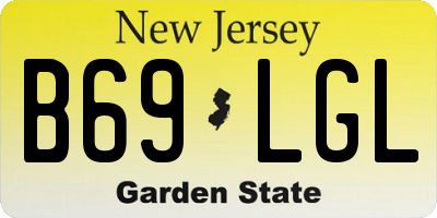 NJ license plate B69LGL