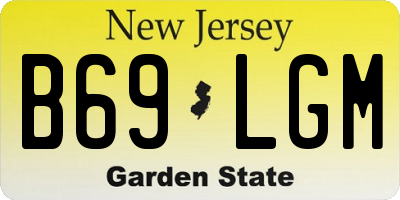NJ license plate B69LGM