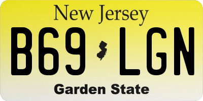 NJ license plate B69LGN