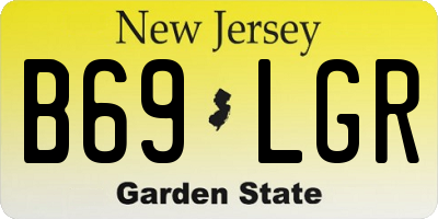 NJ license plate B69LGR