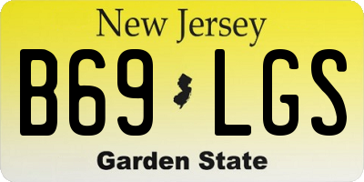 NJ license plate B69LGS