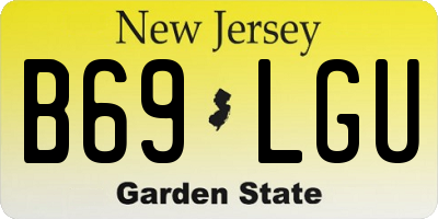 NJ license plate B69LGU