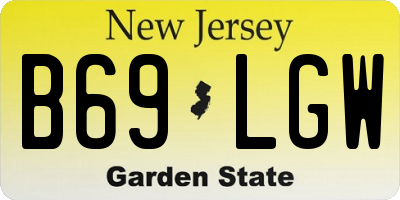 NJ license plate B69LGW