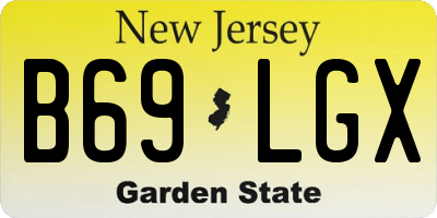 NJ license plate B69LGX
