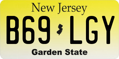 NJ license plate B69LGY