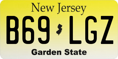 NJ license plate B69LGZ