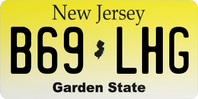 NJ license plate B69LHG