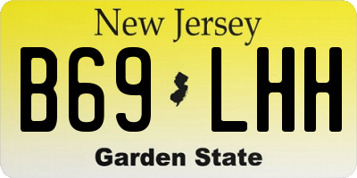 NJ license plate B69LHH