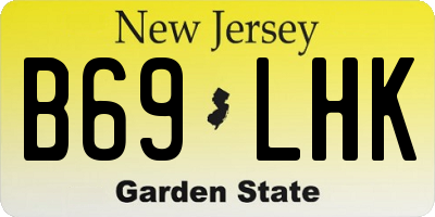 NJ license plate B69LHK