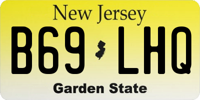 NJ license plate B69LHQ