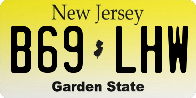 NJ license plate B69LHW