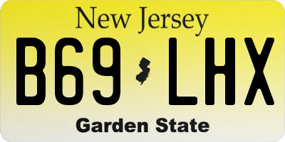 NJ license plate B69LHX